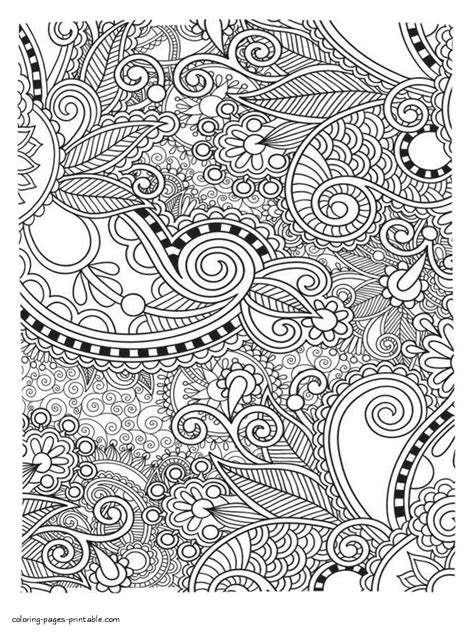 flower abstract coloring pages