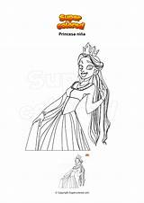 Princesse Disegno Colorear Principessa Ragazza Supercolored sketch template