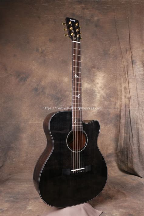 finlay  cutaway acoustic guitarsolid spruce topmahogany body guitars china  hard case