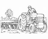 Tractor Coloring Pages Pulling Print sketch template