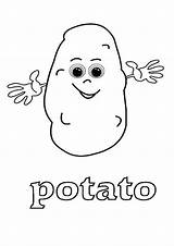Coloring Pages Potato Animated sketch template