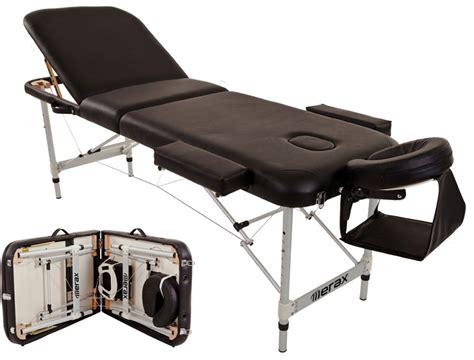 buy merax aluminium 3 section portable folding massage table facial spa
