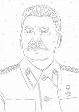 Stalin Kolorowanka Kategorii Druku sketch template