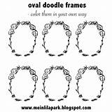 Oval Frames Printable Doodle Tags Etiketten Diy Coloring Frame Ausdruckbare Freebie sketch template