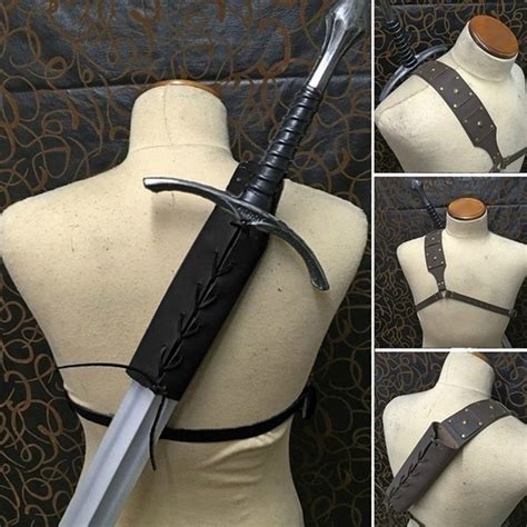 vintage cosplay costume retro pu leather strap scabbard  sword holder walmart canada