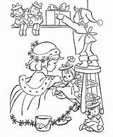Coloring Christmas Pages Elves Printable Elf Vintage Kids Night Before Adults Santa Hard Color Colouring Til Sheets Template Juletegninger Farvelægning sketch template