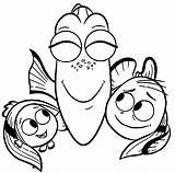Dory Coloring Nemo Finding Pages Disney Book Cartoon Pixar sketch template
