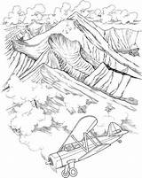 Coloring Pages Landscape Adults Printable Adult Scenery Detailed Mountain Realistic Landscapes Drawing Print Color Bridge Colouring Sheets Fall Only Covered sketch template