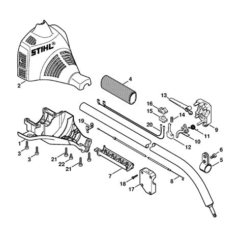 stihl fs  brushcutter fs  parts diagram engine housing fs