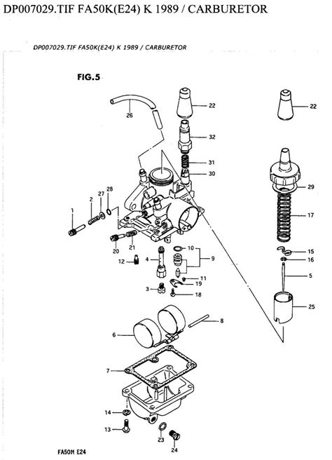 suzuki fa carburettor diagram parts list jpgs moped army