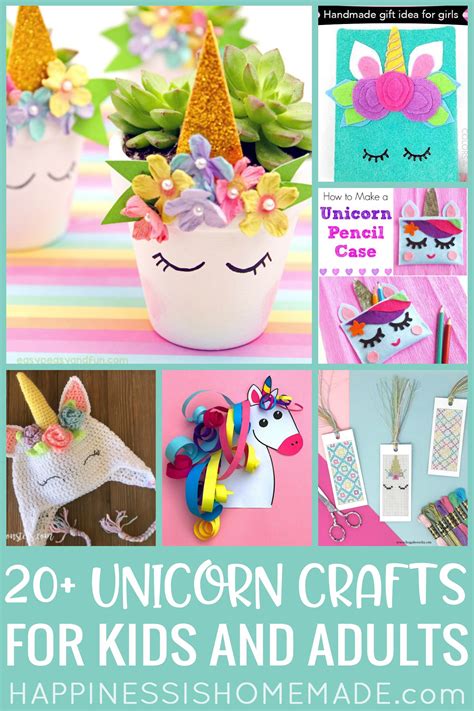 cute unicorn crafts  kids  adults happiness  homemade