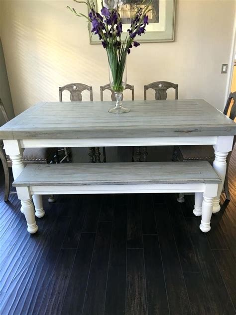 grey table ideas  stain stained  dining white legs farmhouse wood top fabulous wh