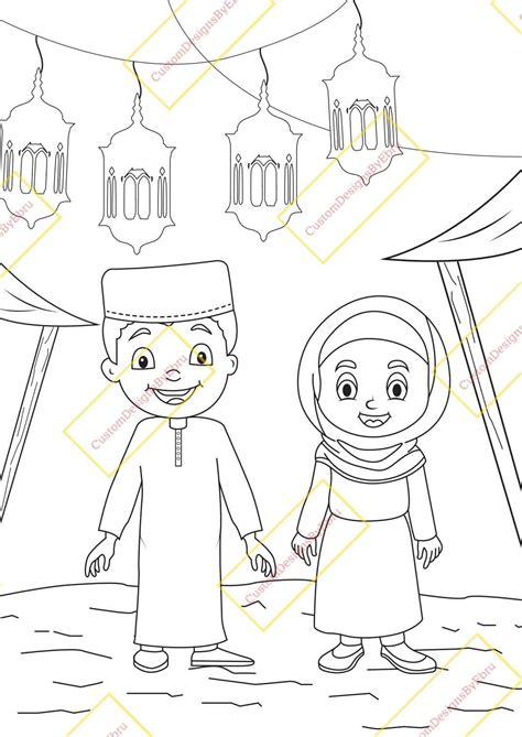 kids colouring pages  eid etsy