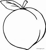 Peach Coloring Printable Pages Fruit Print Board Kids Easy Choose Stencils Stencil Format Vector Any sketch template