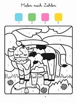Vaca Zahlen Colorear Kuh Actividades Dibujos Bauernhof Vacas Campo Lechera Vorschule Thema Nutztiere Inglés Malvorlagen Preescolar Granja Leche Familie Schule sketch template