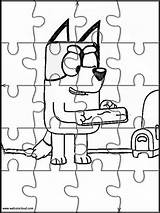Bluey Printable Jigsaw Kids sketch template
