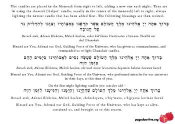 virtual menorah hanukkah candle blessings printable  pagoda