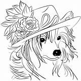 Doggie Fashionable sketch template