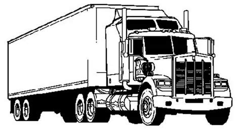semi truck coloring pages  print