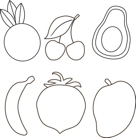 fruit template printable fruit coloring pages paper fruit fruit