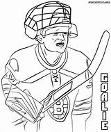 Goalie Hockey Coloring Pages Colorings sketch template