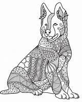 Mandala Dog Coloring Pages Adults Book Dane Great Paw Colouring Dogs Printable Adult Sheets Color Getcolorings Cats Books Getdrawings Relax sketch template