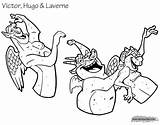 Coloring Pages Hunchback Dame Notre Gargoyle Gargoyles Disneyclips Laverne Popular sketch template