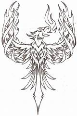 Phoenix Drawing Tattoo Firebird Coloring Drawings Tattoos Bird Outline Pages Deviantart Designs Adults Tribal Fire Pheonix Forearm Rising Cool 2010 sketch template