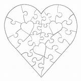 Puzzle Heart Template Piece Pieces Puzzles Shapes Crafts Printable Shaped Shape Coloring Autism Person Color Google Choose Board Patterns Colouring sketch template