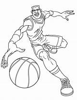 Coloring Basketball Sport Teenagers Pages Printable sketch template