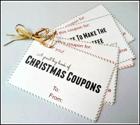 printable christmas coupons books fun  minute gift idea