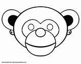Mask Animal Monkey Template Templates Printable Kids Face Clipart Drawing Clip Simple Paper Designs Make Cliparts Sampletemplatess Library Getdrawings sketch template