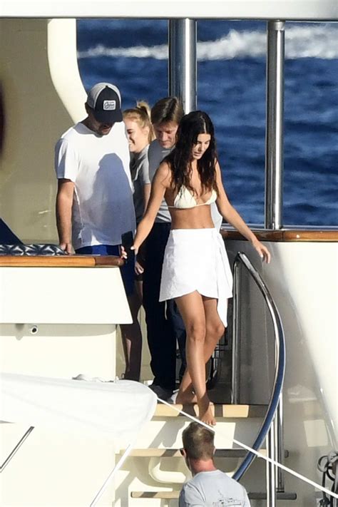 Camila Morrone Spotted In A White Bikini Top On A Yacht As She