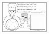 Cake Pat Sheet Pupil Rhyme Sparklebox Related Items Nursery sketch template