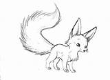 Fox Coloring Cute Pages Baby Drawing Fennec Printable Desert Tailed Anime Long Drawings Pencil Sketch Print Kids Draw Netart Color sketch template
