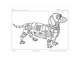 Robot Dog Animaplates Colouring sketch template