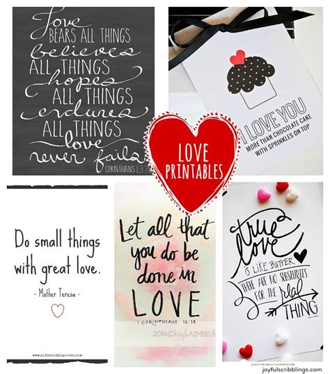 five free printable love quotes joyful scribblings