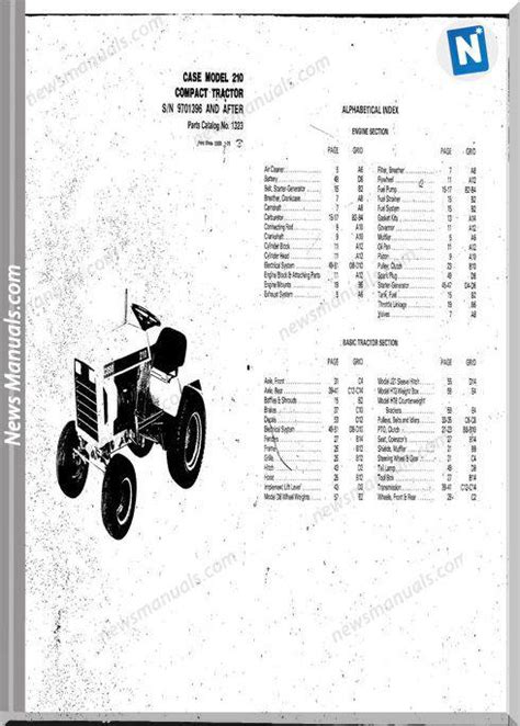case ingersoll tractor model  parts catalog