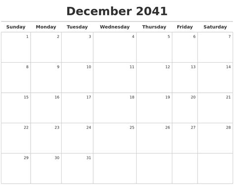 december  calendar maker