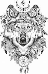 Wolf Dreamcatcher 3axis sketch template
