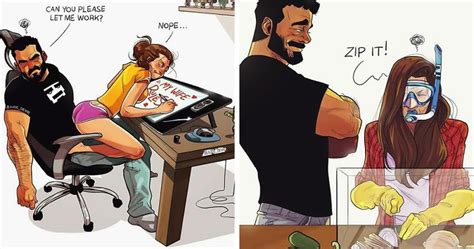artist illustrates everyday life with his wife 21 new comics bored panda