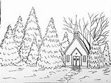 Traceable Snowy Chapel Anderson Traceables Sherpa Angela sketch template