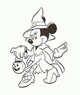 Coloring Halloween Minnie Mouse Pages Disney Comments Coloringhome sketch template