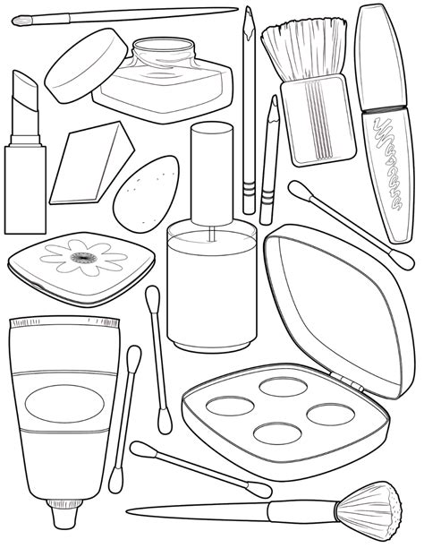 makeup coloring pages  girls coloring pages  kids coloring