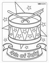 Coloring July Pages 4th Fourth Activity Kids Drum Printable Color Patriotic Sheets Sheknows Flag Drums Printables American Stars Flags Disney sketch template