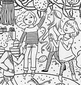 Coloring Pages Girl American Birthday Party Girls Doll Dance Magazine Printable Drawing Special Three Print Happy Family Mckenna Wellie Color sketch template