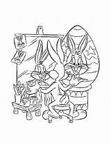 Kleurplaten Looney Tunes Bugs Pernalonga Melodie Zwariowane Kolorowanki Pasen Kleuren Malvorlage Stemmen Paaskuikens Vrolijk Plaatjes 2975 Paashazen Paasmandjes Paaseieren sketch template