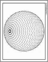 Sphere Zigzag Print Colouring Sheet Illusions Customize Colorwithfuzzy sketch template