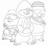 Alvin Chipmunks Drawing Chipmunk Kiddo Color Colouring Silhouette Painting Via Getdrawings sketch template