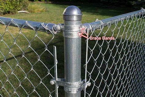 Chain Link Fence Brace Band For Horizontal Rail Installation